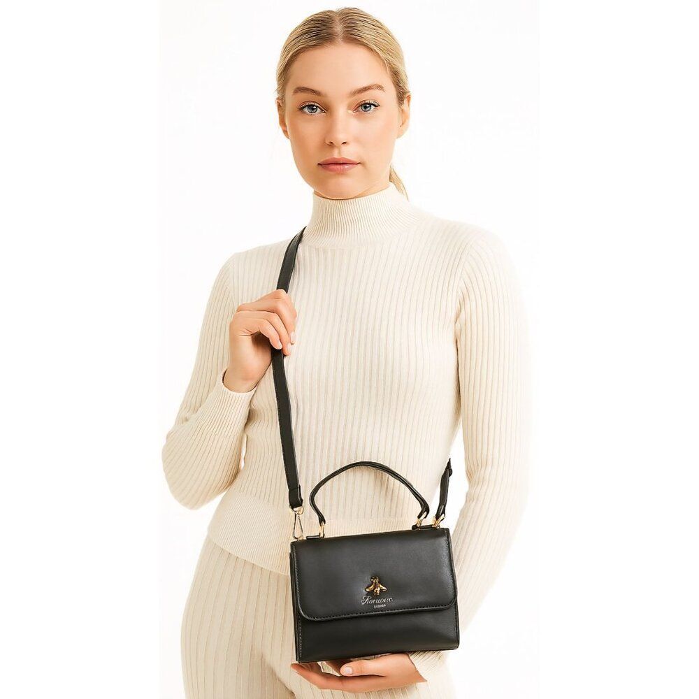 Laorentou Classic Bag Shoulder Crossbody Satchel Handbag Leather WOMEN'S WOMAN'S